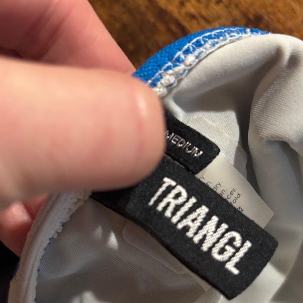 Triangl - Blue & White Zebra Print Bikini Set - Picture 4 of 6